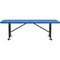 Global Industrial 8' Rectangular Expanded Metal Outdoor Table, Blue 277570BL - alternate 4